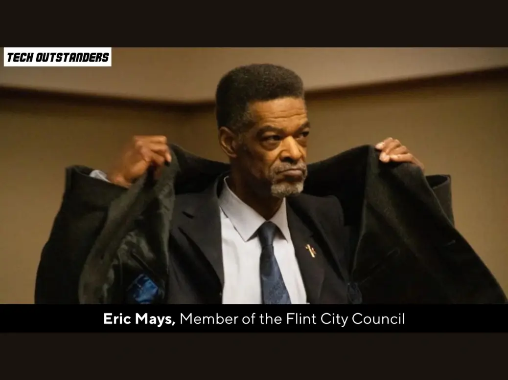 Eric Mays speaking at a Flint City Council meeting