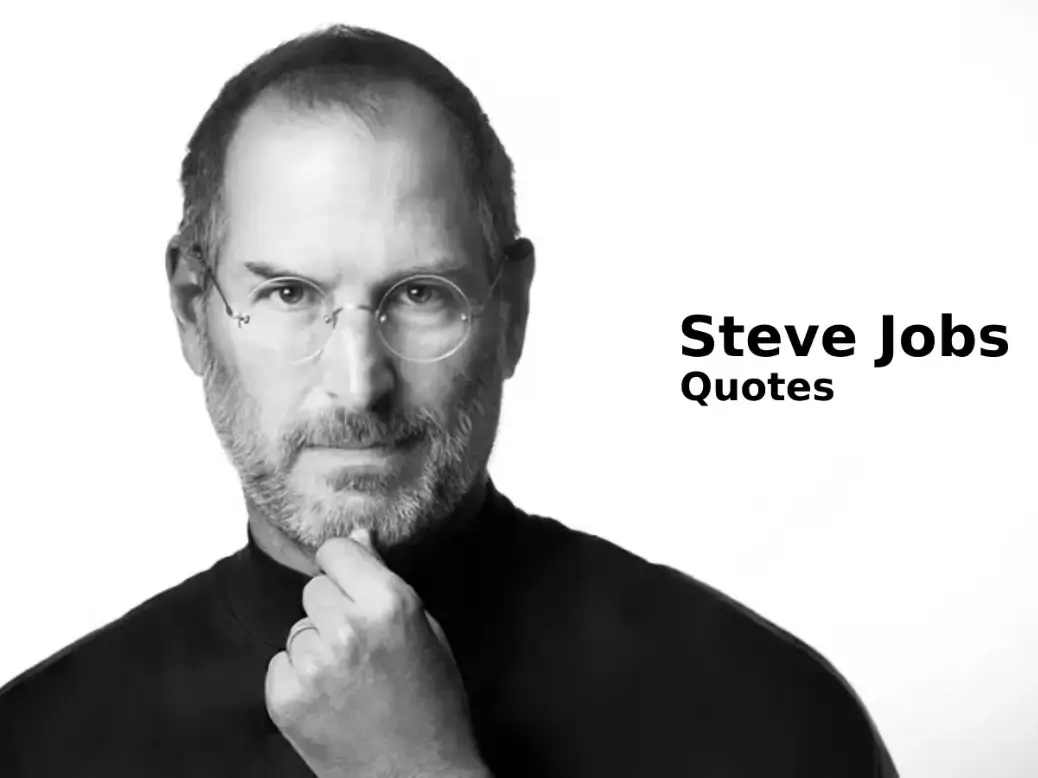 Black-and-white portrait of Steve Jobs